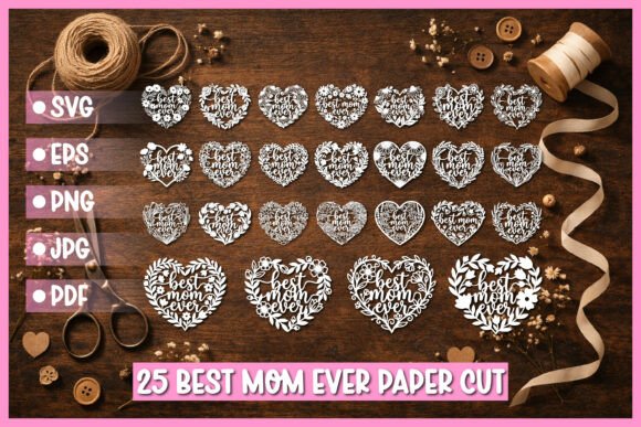 25 Best Mom Paper Cut Hearts