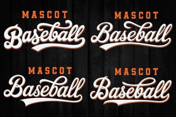 Baseball Team Vintage Script SVG