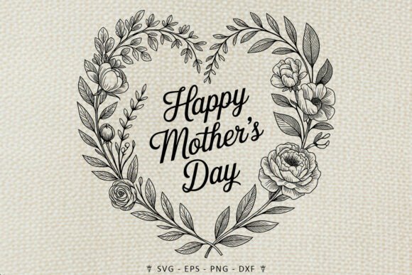 Happy Mother’s Day Floral SVG
