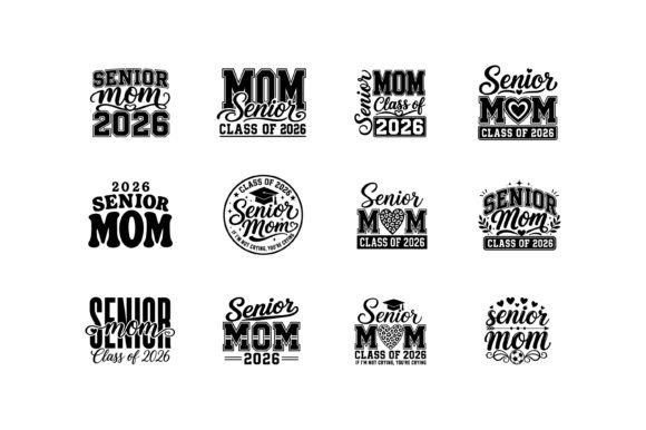 Senior Mom Class of 2026 SVG Bundle