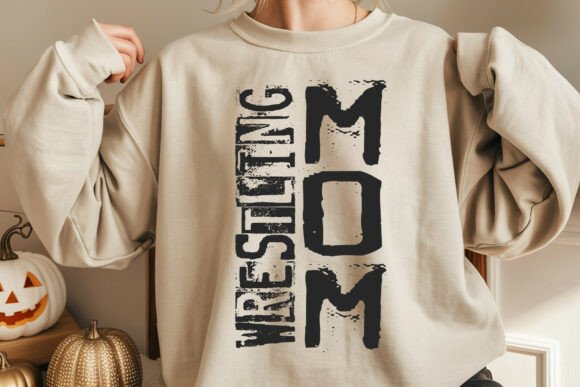 Wrestling Mom Typography Design